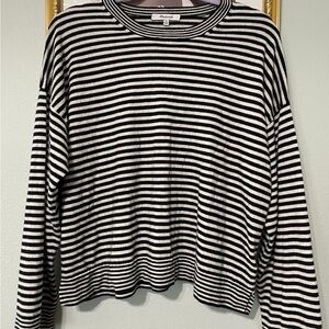 Madewell Merino Wool-Silk Blend Crewneck Sweater in Stripe